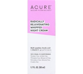 Acure – Whipped Night Cream – Radically Rejuvenating – 1.7 Fl Oz.