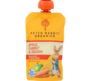 Peter Rabbit Organics Veggie Snacks – Carrot Squash And Apple – Case Of 10 – 4.4 Oz.