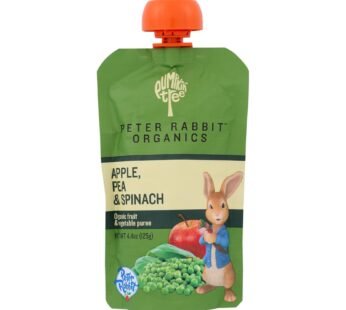 Peter Rabbit Organics Veggie Snacks – Pea Spinach And Apple – Case Of 10 – 4.4 Oz.