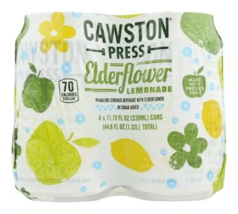Cawston Press Sparkling Water – Elderflower Lemonade 4Pk – Case of 6 – 4/11.15Z