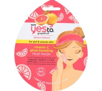 Yes To – Grapefruit – Vitamin C Glow-boosting Mud Mask – Brightening – Case Of 6 – 0.33 Fl Oz.