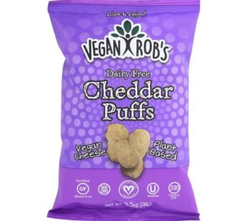 Vegan Rob’s Dairy Free Puffs – Cheddar – Case Of 12 – 3.5 Oz