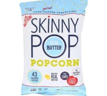 Skinnypop Popcorn Popcorn – Real Butter – Case Of 12 – 4.4 Oz