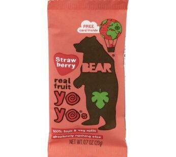 Bear Real Fruit Yoyos – Strawberry – Case of 6 – 3.5 oz.