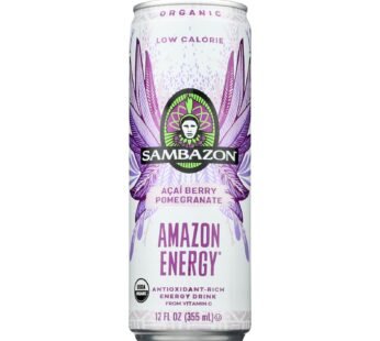 Sambazon Organic Amazon Energy Drink – Low Calorie – Case Of 12 – 12 Fl Oz
