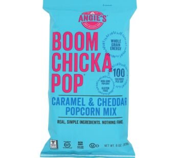 Angie’s Kettle Corn Boom Chicka Pop Caramel And Cheddar Popcorn Mix – Case Of 12 – 6 Oz.