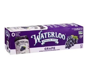 Waterloo – Sparkling Water Grape – Case of 2 – 12/12 FZ