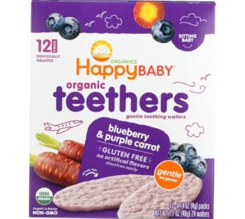 Happy Baby Teethers – Organic – Gentle – Blueberry And Purple Carrot – 1.7 Oz – Case Of 6