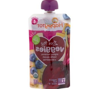 Happy Tot Toodler Food – Organic – Love My Veggies – Banana Beet Squash And Blueberry – 4.22 Oz – Case Of 16