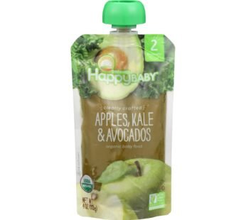 Happy Baby Happy Baby Clearly Crafted – Apples Kale And Avocados – Case Of 16 – 4 Oz.