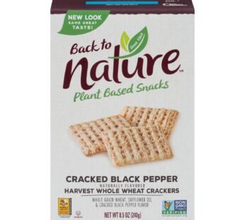 Back To Nature Crackers – Whole Wheat Black Pepper – Case Of 12 – 8.5 Oz