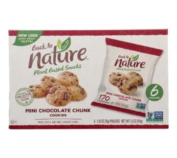 Back To Nature Cookies – Mini Chocolate Chunk – Case Of 4 – 1.25 Oz.