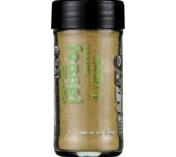 Spicely Organics – Organic Fennel – Ground – Case of 3 – 1.3 oz.