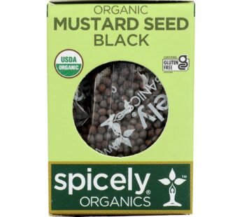 Spicely Organics – Organic Mustard Seed – Black – Case of 6 – 0.5 oz.