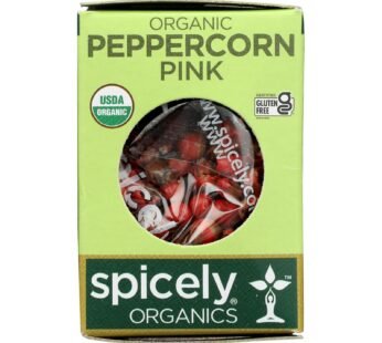 Spicely Organics – Organic Peppercorn – Pink – Case of 6 – 0.15 oz.