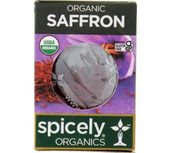 Spicely Organics – Organic Saffron – Case Of 6 – 0.007 Oz.