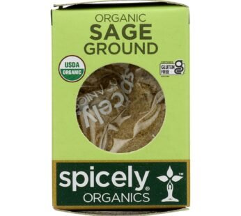 Spicely Organics – Organic Sage – Ground – Case of 6 – 0.3 oz.
