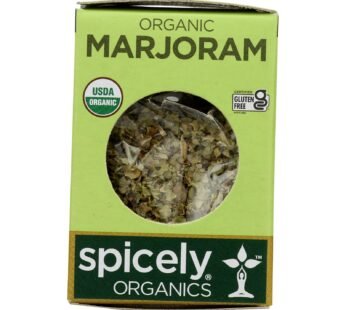 Spicely Organics – Organic Marjoram – Whole – Case of 6 – 0.1 oz.