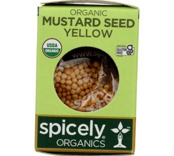 Spicely Organics – Organic Mustard Seed – Yellow – Case of 6 – 0.45 oz.