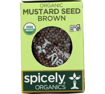 Spicely Organics – Organic Mustard Seed – Brown – Case of 6 – 0.6 oz.