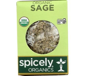 Spicely Organics – Organic Sage – Rubbed – Case of 6 – 0.1 oz.