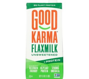 Good Karma Flax Milk – Protein – Vanilla – Case Of 6 – 32 Fl Oz