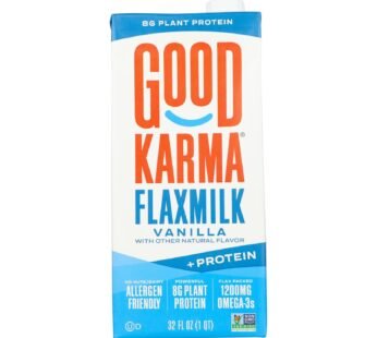 Good Karma Flax Milk – Protein – Vanilla – Case Of 6 – 32 Fl Oz