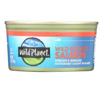 Wild Planet Wild Pacific Sockeye Salmon – Case Of 12 – 6 Oz.