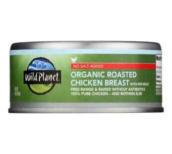 Wild Planet Organic Roasted Chicken Breast – No Salt Added – Case Of 12 – 5 Oz.