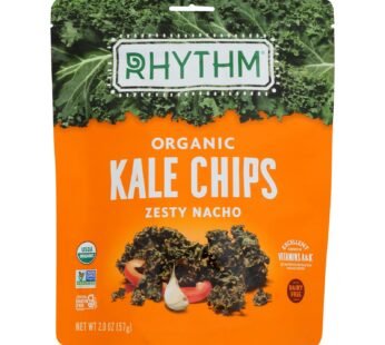 Rhythm Superfoods Kale Chips – Zesty Nacho – Case Of 12 – 2 Oz.