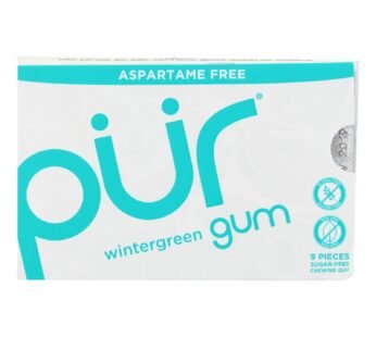 Pur Gum – Wintergreen – Aspartame Free – 9 Pieces – 12.6 G – Case Of 12