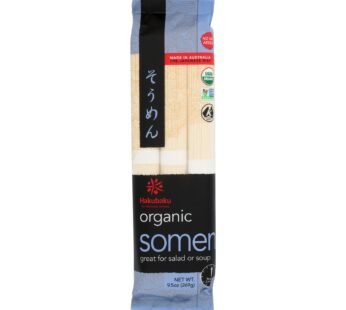 Hakubaku 100% Organic Noodles – Somen – Case Of 8 – 9.52 Oz