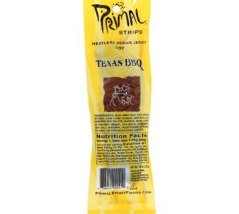 Primal Strips Vegan Jerky – Meatless – Soy – Texas Bbq – 1 Oz – Case Of 24