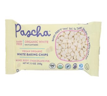 Pascha Organic Rice Milk Chocolate Baking Chips – White Chocolate – Case Of 8 – 7 Oz