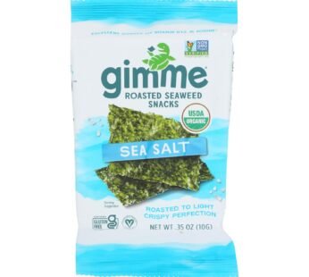 Gimme Organic Seaweed Chips – Sea Salt – Case Of 12 – 0.35 Oz.