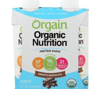 Orgain Organic Vegan Nutrition Shakes – Smooth Chocolate – Case of 3 – 4/11 FZ