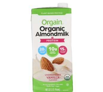 Orgain Organic Protein Almond Milk – Unsweetened Vanilla – Case Of 6 – 32 Fz