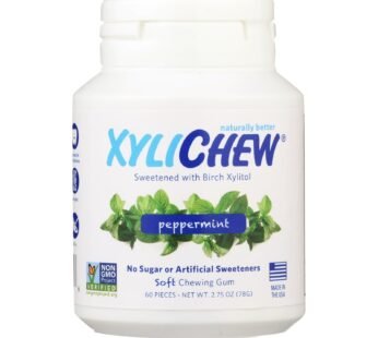 Xylichew Chewing Gum – Sugar Free Peppermint – 60 Piece Jar – Case Of 4