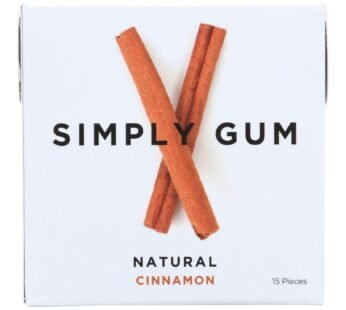 Simply Gum All Natural Gum – Cinnamon – Case Of 12 – 15 Count