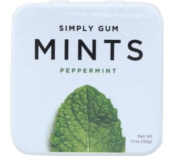 Simply Gum – Mints – Peppermint – Case Of 6 – 30 Count