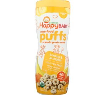 Happy Baby Organic Puffs Banana – 2.1 Oz – Case Of 6