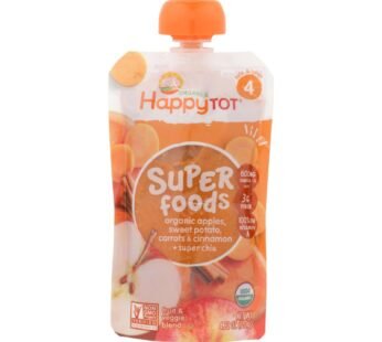 Happy Baby Happytot Organic Superfoods Sweet Potato Apple Carrot And Cinnamon – 4.22 Oz – Case Of 16