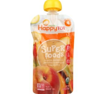 Happy Baby Happytot Organic Superfood Banana Peach And Mango – 4.22 Oz – Case Of 16