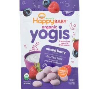 Happy Baby Happy Yogis Organic Superfoods Yogurt And Fruit Snacks Mixed Berry – 1 Oz – Case Of 8