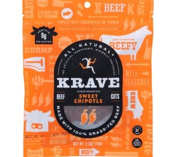 Krave Beef Jerky – Sweet Chipotle – Case Of 8 – 2.7 Oz.