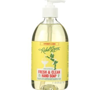 Rebel Green Hand Soap – Peppermint – Lemon – Case Of 4 – 16.9 Fl Oz