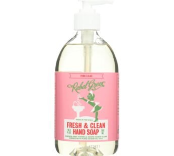 Rebel Green – Fresh And Clean Liquid Hand Soap – Pink Lilac – Case Of 4 – 16.9 Fl Oz.