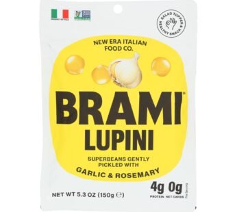 Brami Lupini Snack – Garlic And Herb – Case Of 8 – 5.3 Oz.