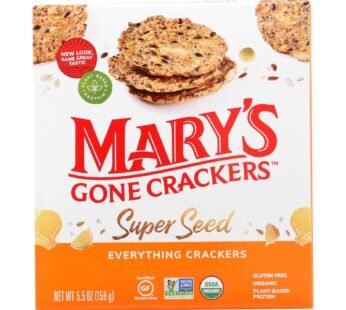 Mary’s Gone Crackers Super Seed – Everything – Case Of 6 – 5.5 Oz.