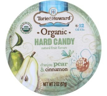 Torie And Howard Organic Hard Candy – Danjou Pear And Cinnamon – 2 Oz – Case Of 8